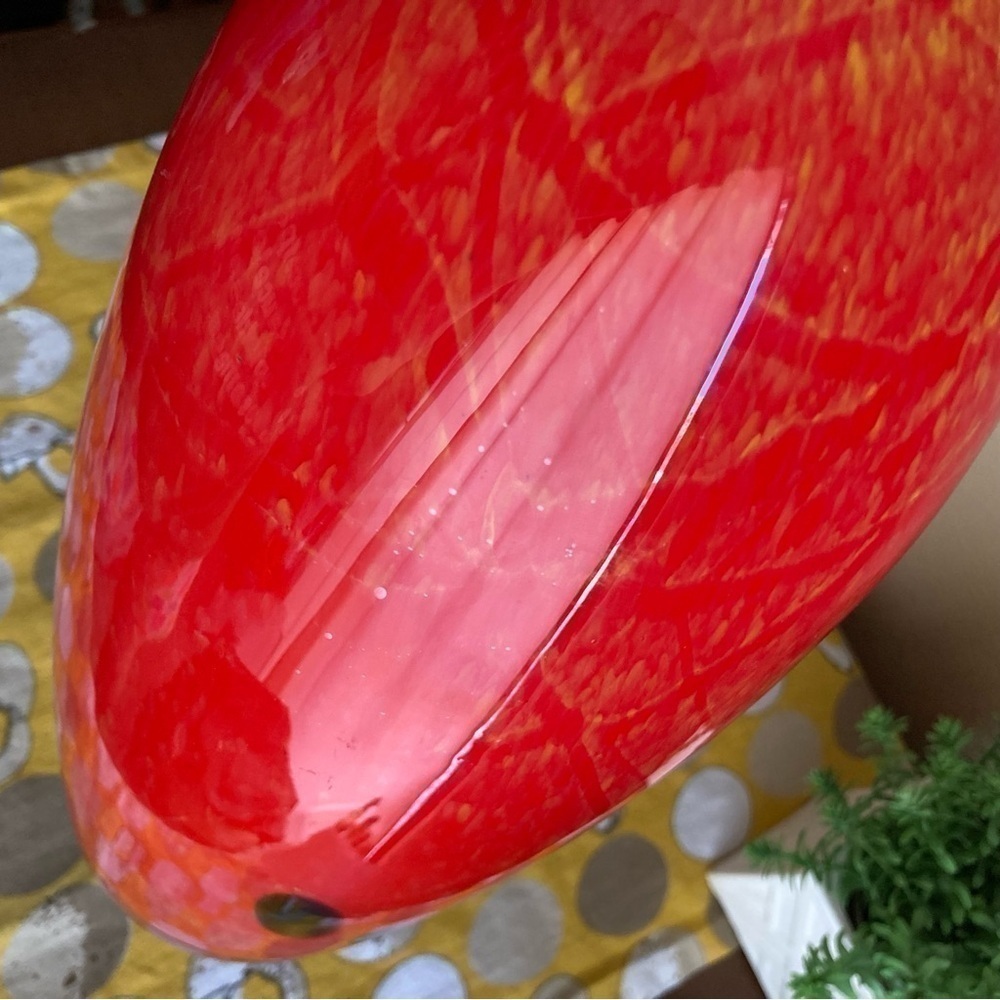 Vintage red and black spotted Murano style vase - Picture 12 of 16